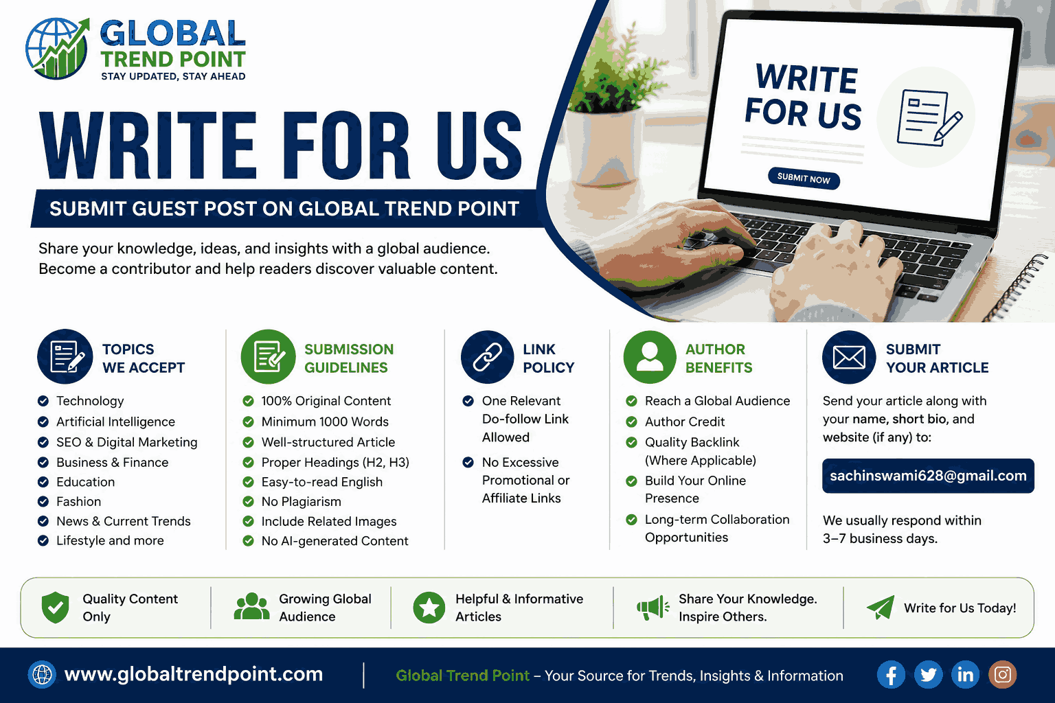 Write for Us - Submit Guest Post on Global Trend Point