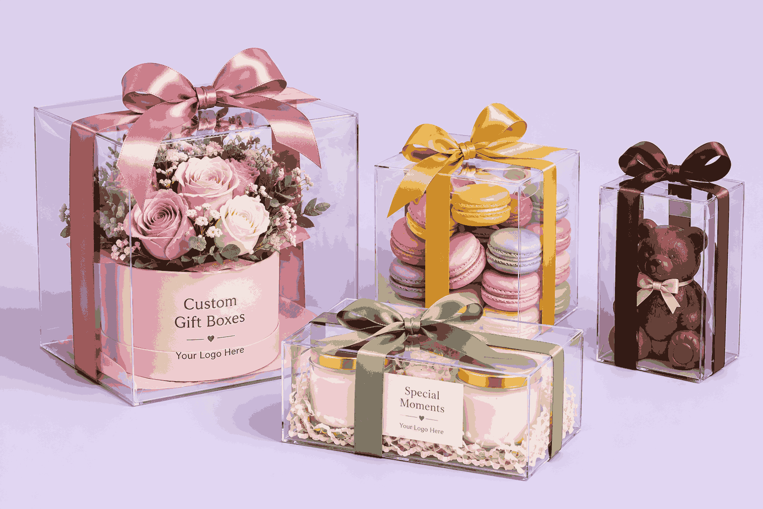 Custom Transparent Gift Boxes for Elegant and Memorable Gift Packaging  